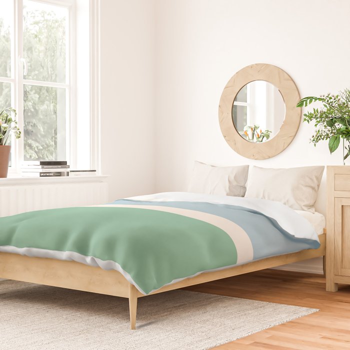 Juniper Color Block Blue and Green Duvet Cover Gallery Image 2