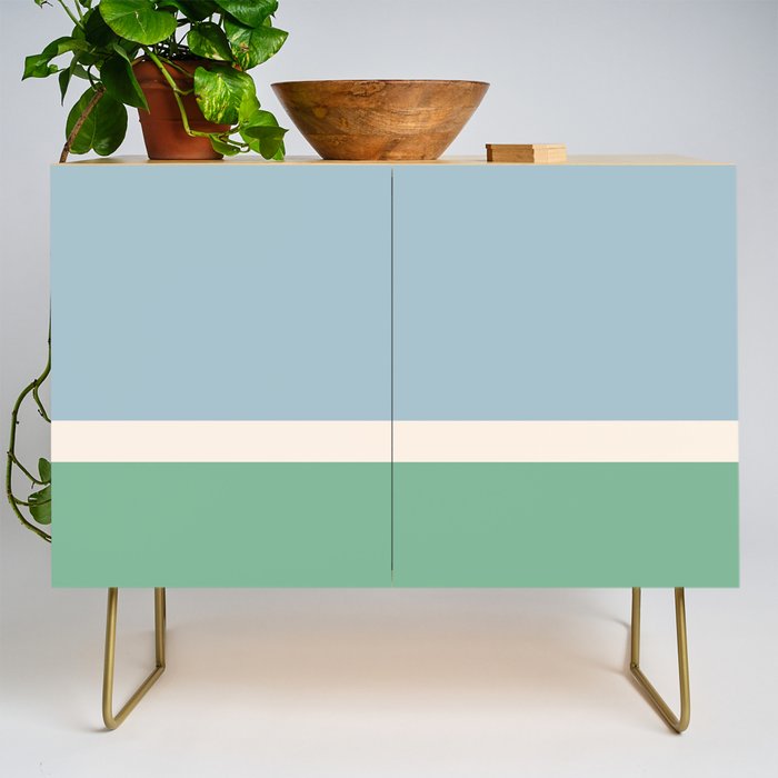 Juniper Color Block Blue and Green Credenza Gallery Image 1