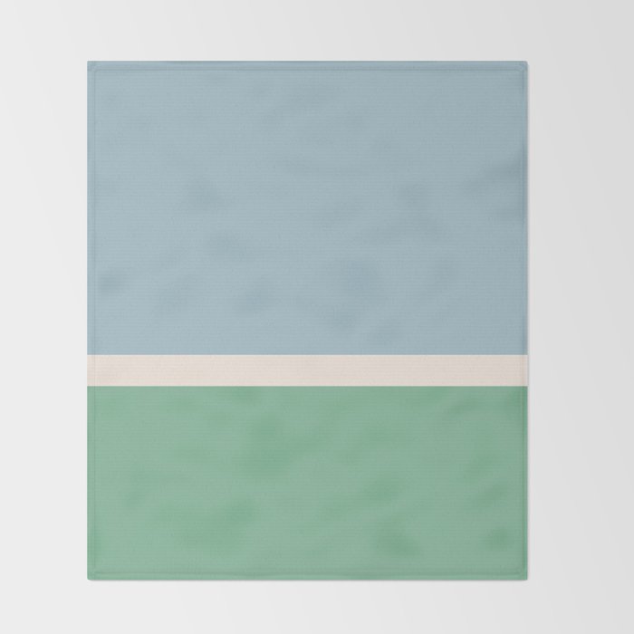 Juniper Color Block Blue and Green Throw Blanket Gallery Image 2