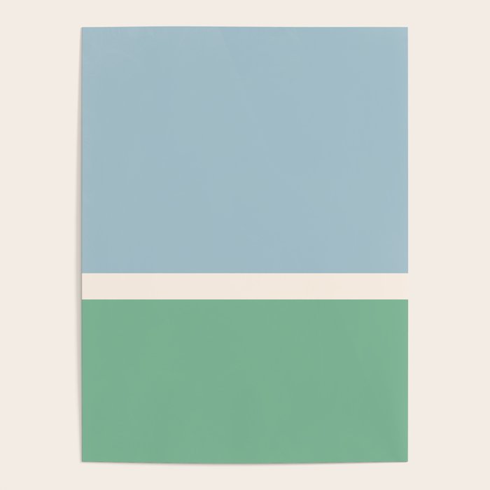 Juniper Color Block Blue and Green Poster Gallery Image 1