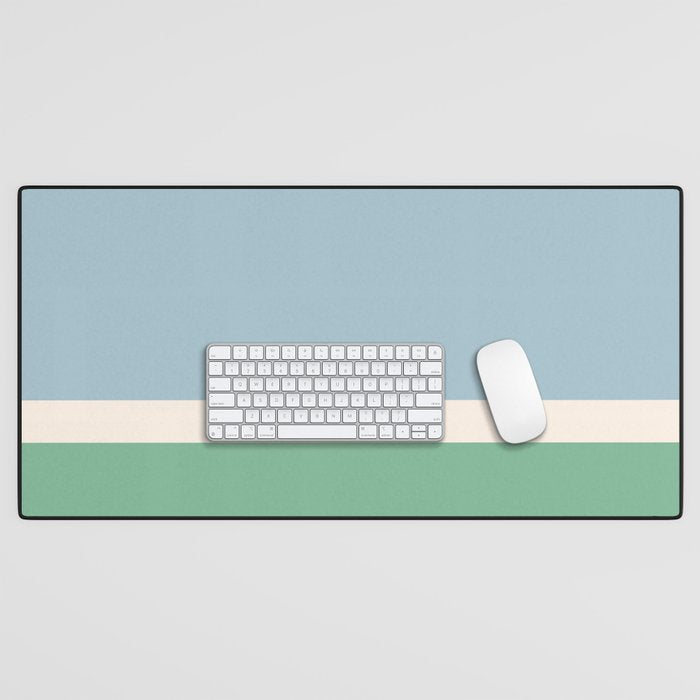 Juniper Color Block Blue and Green Desk Mat Gallery Image 1