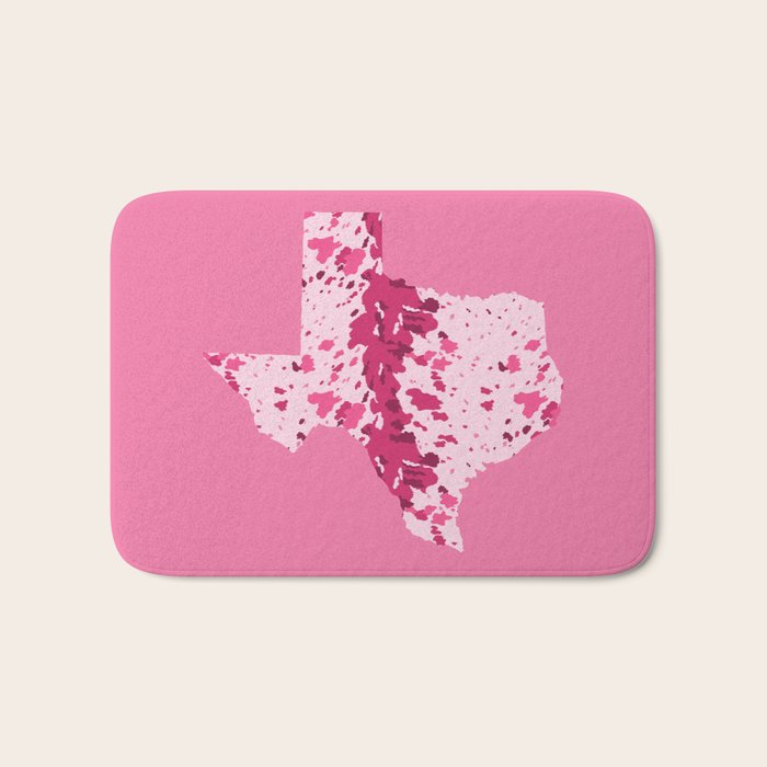 Texas Pink Longhorn Bath Mat Gallery Image 1