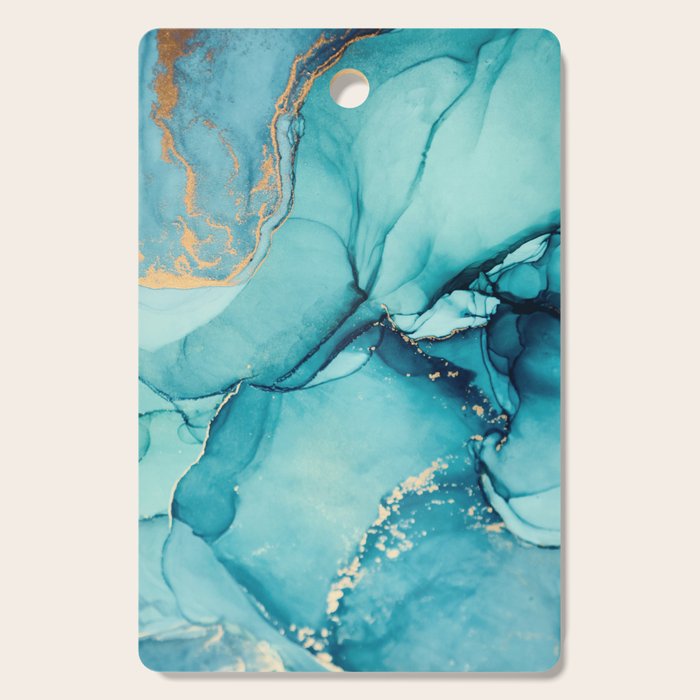 Abstract Turquoise Art Print By LandSartprints Cutting Board Gallery Image 1