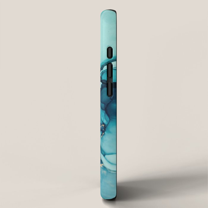Abstract Turquoise Art Print By LandSartprints iPhone Case Gallery Image 2