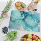 Abstract Turquoise Art Print By LandSartprints Cutting Board Gallery Image 2