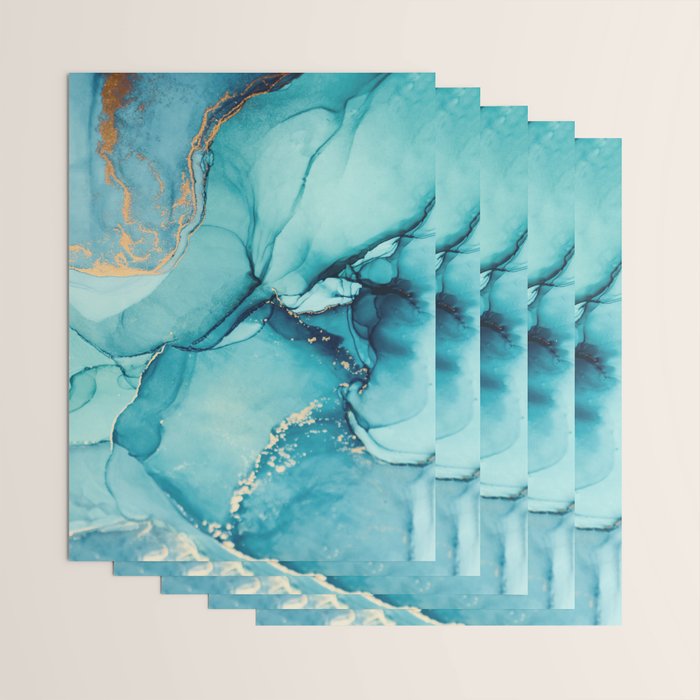 Abstract Turquoise Art Print By LandSartprints Wrapping Paper Gallery Image 3