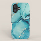 Abstract Turquoise Art Print By LandSartprints iPhone Case Gallery Image 1