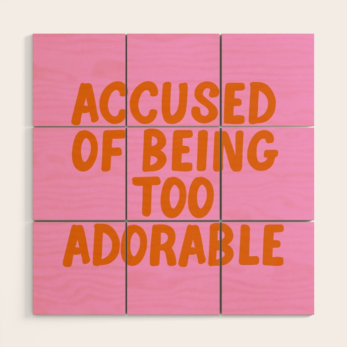 Sassy Cute Adorable Confidence Quote Wood Wall Art Gallery Image 1