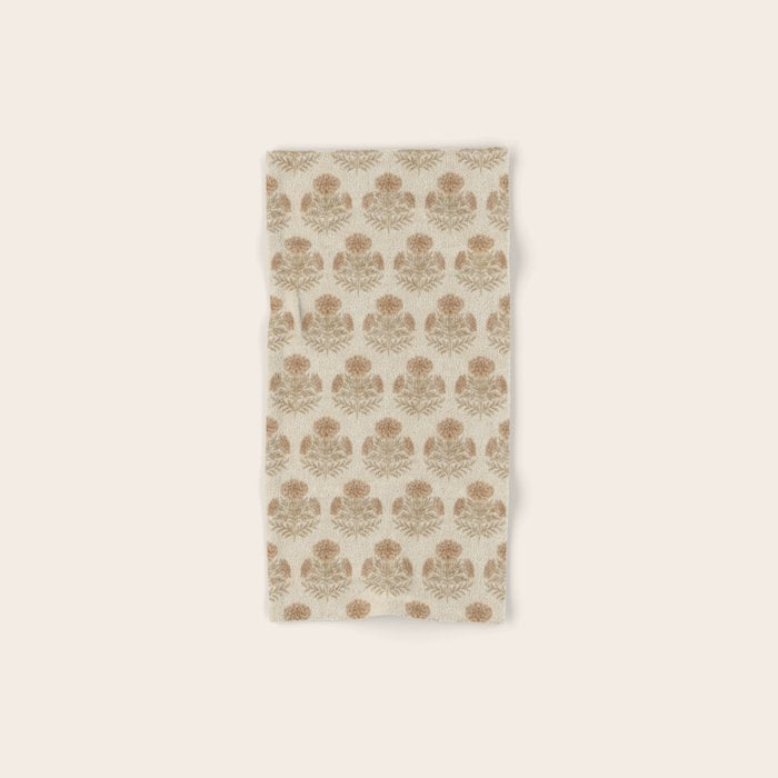 Marigold - faded terracotta and olive Bath Towel Gallery Image 1