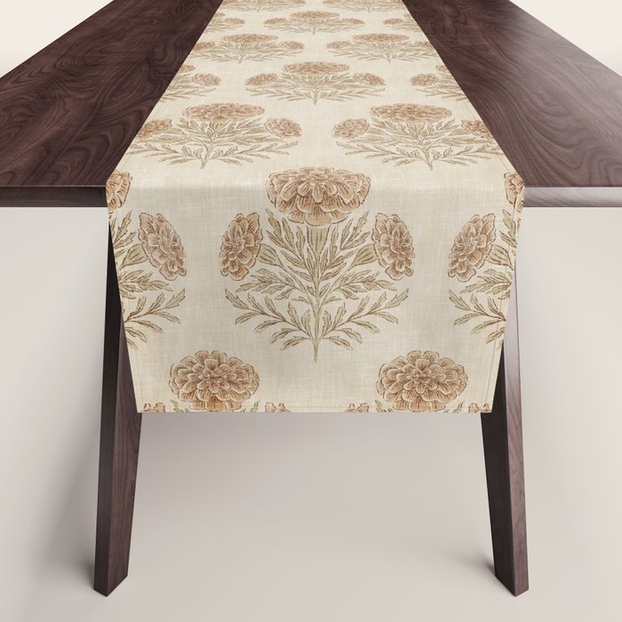 Marigold - faded terracotta and olive Table Runner Gallery Image 1