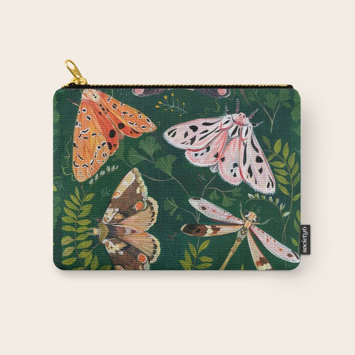Moths and dragonfly Carry All Pouch Gallery Image 1