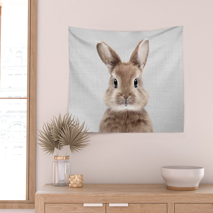 Baby Rabbit - Colorful Wall Tapestry Gallery Image 2