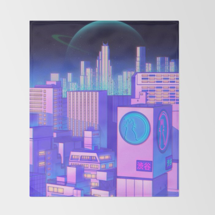 Space Shibuya Throw Blanket Gallery Image 2