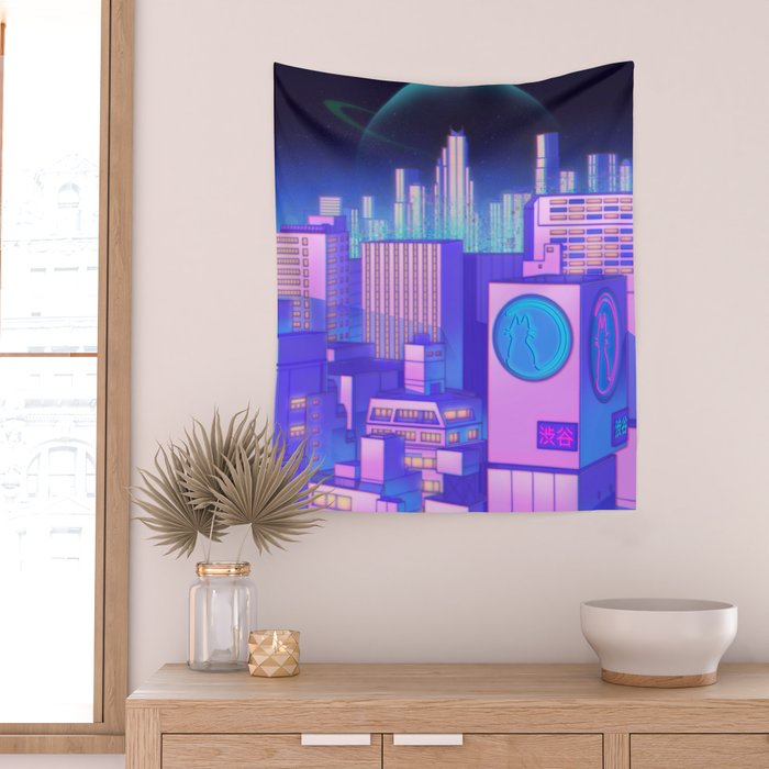 Space Shibuya Wall Tapestry Gallery Image 2