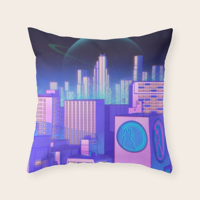 Space Shibuya Throw Pillow Gallery Image 6