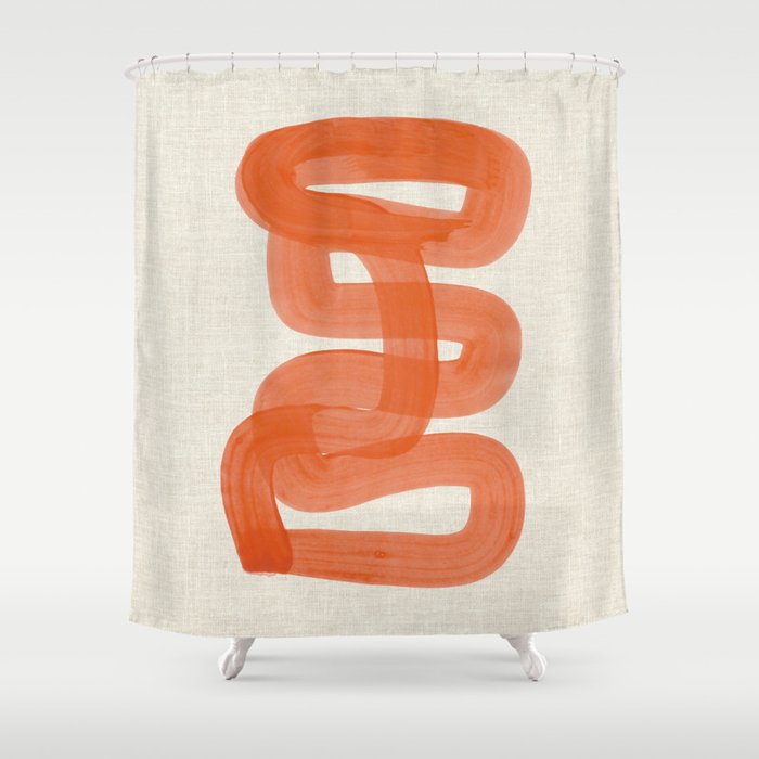 Orange Suave Shower Curtain Gallery Image 1