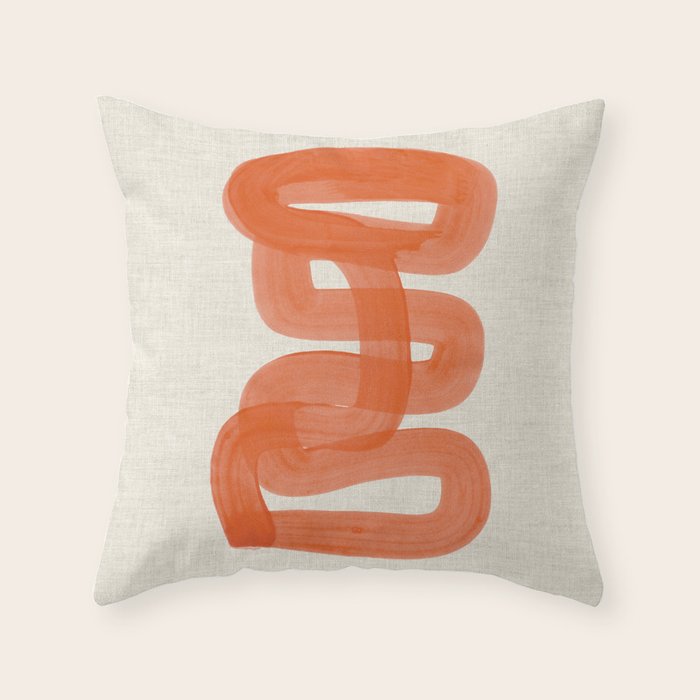 Orange Suave Throw Pillow Gallery Image 6
