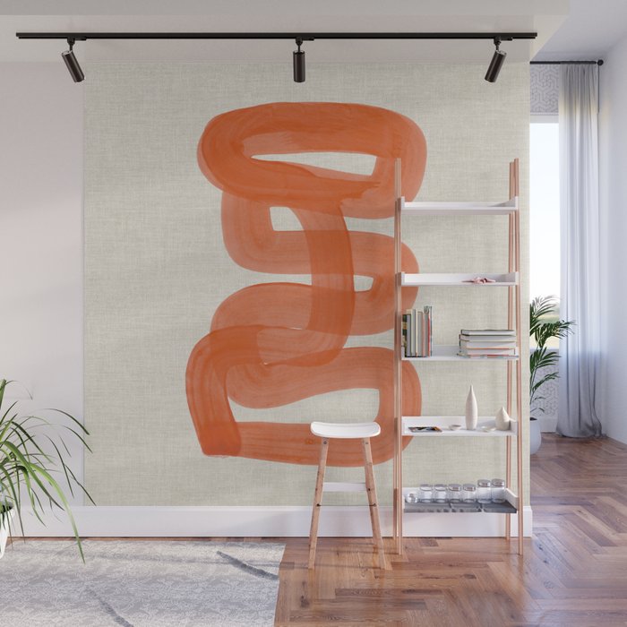 Orange Suave Wall Mural Gallery Image 1