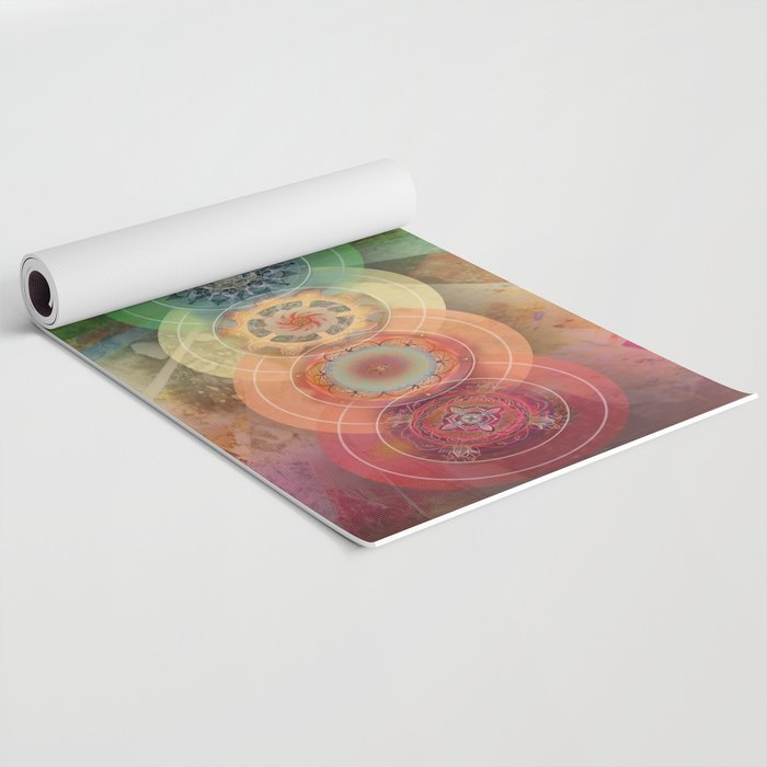 seven chakra meditation and yoga art Yoga Mat Gallery Image 2