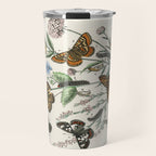 Vintage Scientific Illustration Butterfly Botanical Floral Lithograph Encyclopaedia Diagrams  Travel Mug Gallery Image 1