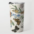 Vintage Scientific Illustration Butterfly Botanical Floral Lithograph Encyclopaedia Diagrams  Travel Mug Gallery Image 3