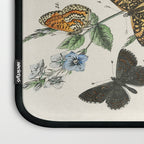 Vintage Scientific Illustration Butterfly Botanical Floral Lithograph Encyclopaedia Diagrams  Laptop Sleeve Gallery Image 3