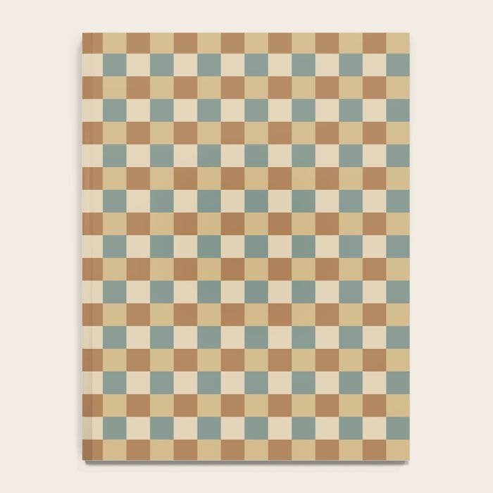 Checkered Multicolor Pattern III Earthy Natural Notebook Gallery Image 4