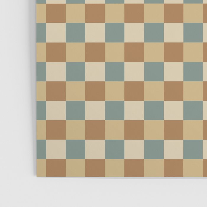 Checkered Multicolor Pattern III Earthy Natural Poster Gallery Image 3