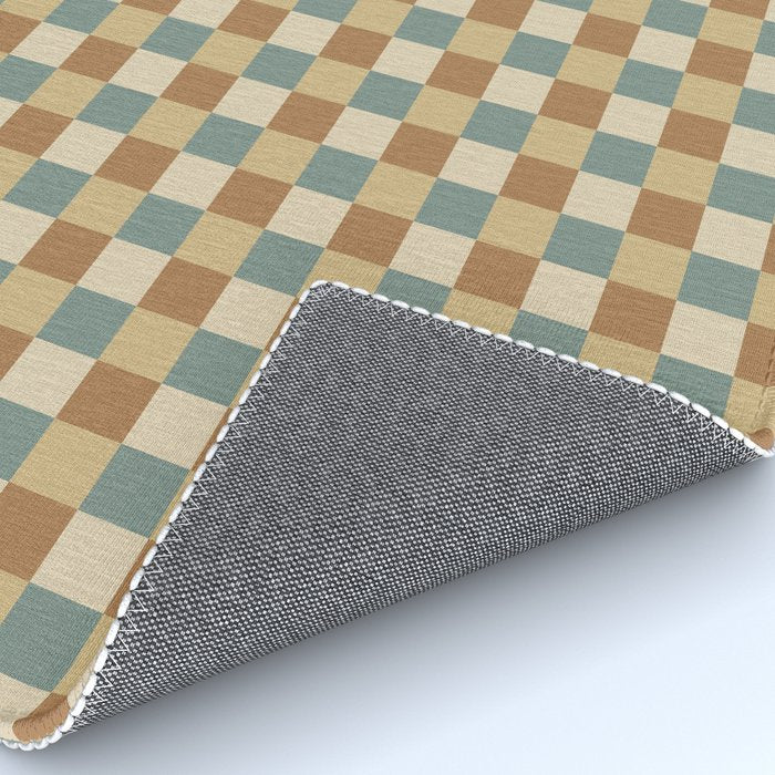 Checkered Multicolor Pattern III Earthy Natural Rug Gallery Image 4