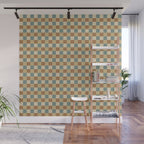 Checkered Multicolor Pattern III Earthy Natural Wall Mural Gallery Image 1