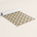 Checkered Multicolor Pattern III Earthy Natural Yoga Mat Gallery Image 2