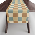 Checkered Multicolor Pattern III Earthy Natural Table Runner Gallery Image 1