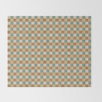 Checkered Multicolor Pattern III Earthy Natural Throw Blanket Gallery Image 2
