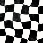 Black and White Warped Checkerboard Coffee Mug Gallery Image 2