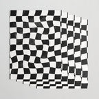 Black and White Warped Checkerboard Wrapping Paper Gallery Image 3