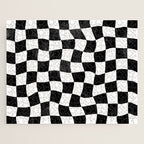 Black and White Warped Checkerboard Jigsaw Puzzle Gallery Image 1