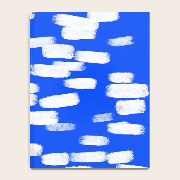Cobalt Blue and White Brush Stroke Spots Notebook Gallery Image 4