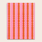 Pink and Orange, Wavy, Squiggle, Scallop, Stripes Notebook Gallery Image 4