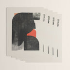 Modern Organic  Black And Red Forms Wrapping Paper Gallery Image 3
