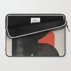 Modern Organic  Black And Red Forms Laptop Sleeve Gallery Image 2