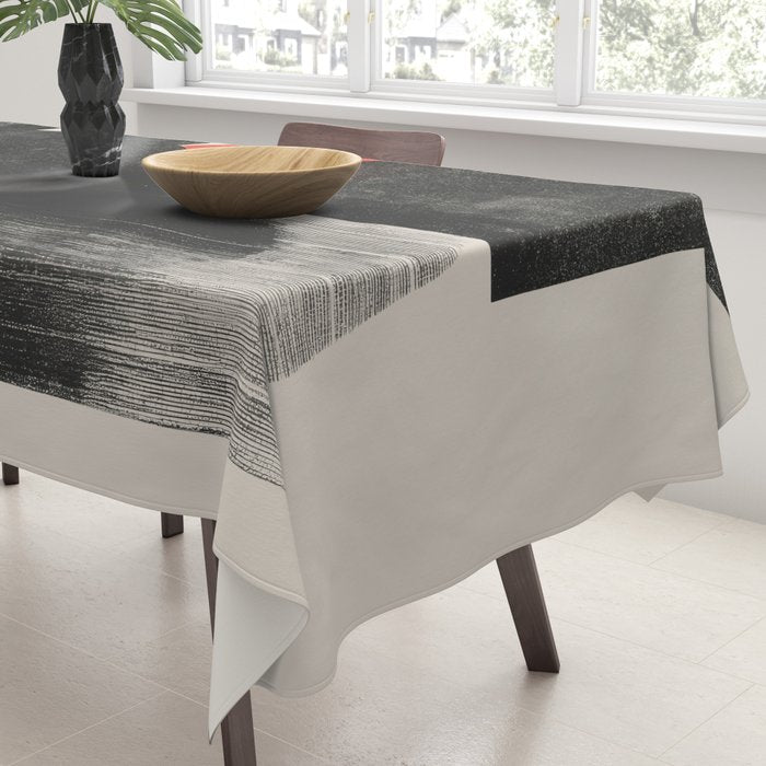 Modern Organic  Black And Red Forms Tablecloth Gallery Image 3