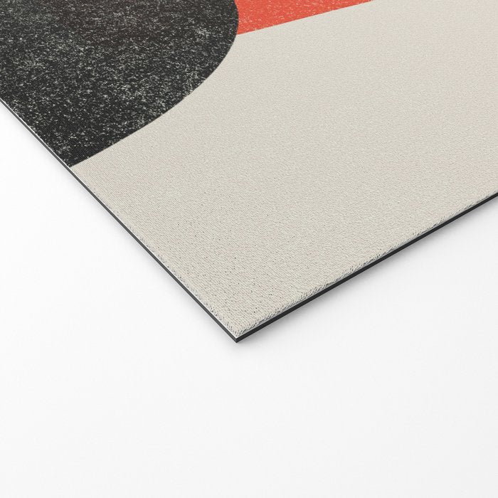 Modern Organic  Black And Red Forms Welcome Mat Gallery Image 2