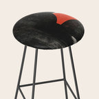 Modern Organic  Black And Red Forms Stool Gallery Image 2