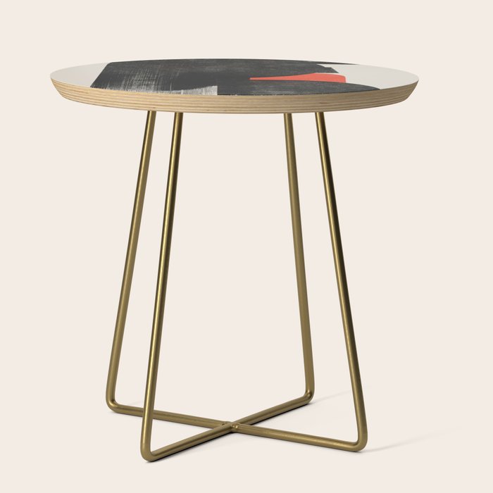 Modern Organic  Black And Red Forms Side Table Gallery Image 1