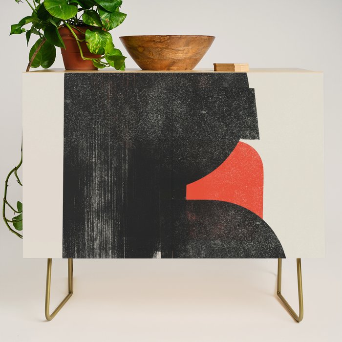 Modern Organic  Black And Red Forms Credenza Gallery Image 1