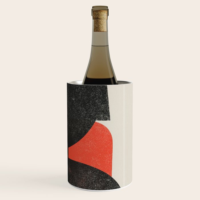Modern Organic  Black And Red Forms Wine Chiller Gallery Image 3