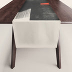 Modern Organic  Black And Red Forms Table Runner Gallery Image 1