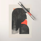 Modern Organic  Black And Red Forms Wrapping Paper Gallery Image 1