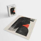 Modern Organic  Black And Red Forms Jigsaw Puzzle Gallery Image 2