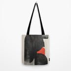 Modern Organic  Black And Red Forms Tote Bag Gallery Image 2